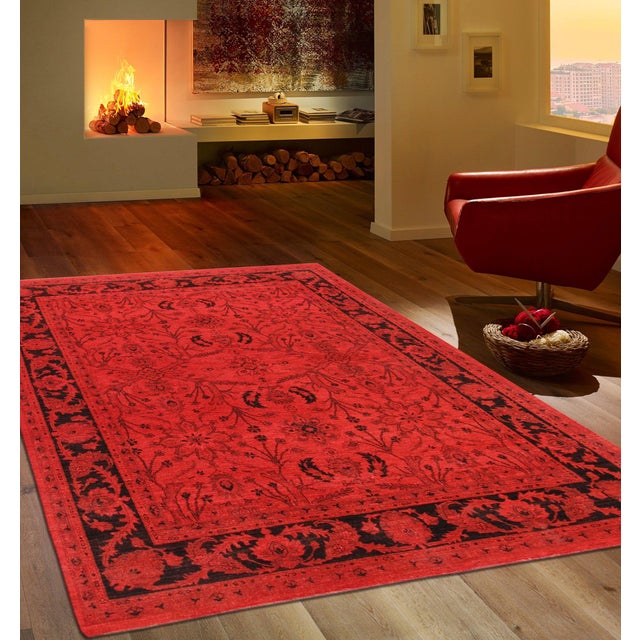 Traditional Pasargad Home Overdye Red Wool Area Rug, 7'11'' X 9' 8'' For Sale - Image 3 of 3