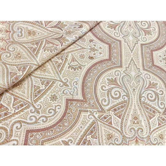 Ralph Lauren medallion fabric in beige. It has an oversized exotic pattern. Price is per yard. You will receive continuous...