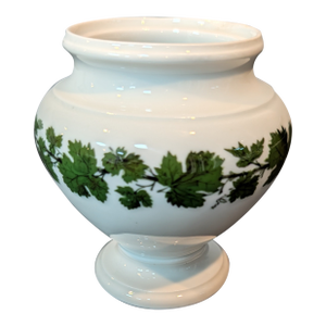 Meissen Green Ivy Pedestal Vase, 5.5" – 19th Century, Factory Second