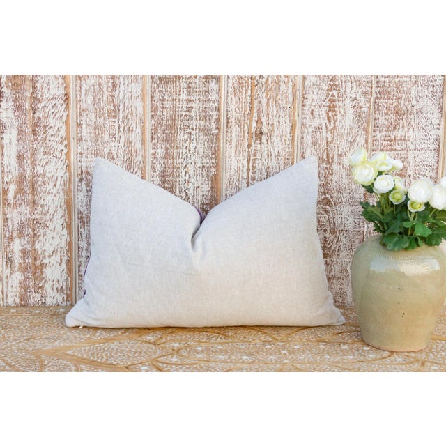 Ishani Vintage Lumbar Boho Kantha Pillow For Sale In Los Angeles - Image 6 of 8