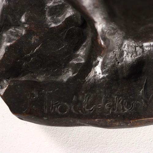 Black Bronze Girl Figurine by Paul Troubetzkoy For Sale - Image 8 of 9