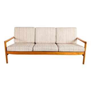 Mid-Century Danish 3-Seater Sofa in Oak For Sale