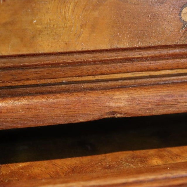 Antique Renaissance Revival Walnut & Burl Barrel Roll Top Desk C1890 For Sale - Image 11 of 11