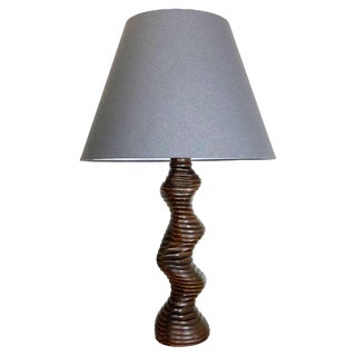 Large Organic Sculptural Wooden Table Lamp from Temde Lights, Germany, 1970s For Sale
