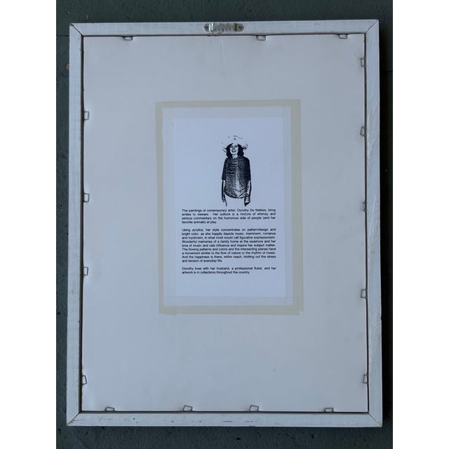 Printmaking Materials Vintage Signed & Numbered Dorothy De Matteis “Classical/Jazz Musicians” Framed Limited Edition Print For Sale - Image 7 of 12