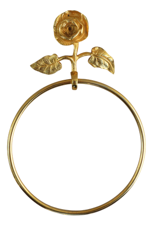 Mid-Century Modern French Rose Flower Towel Ring, 1950s
