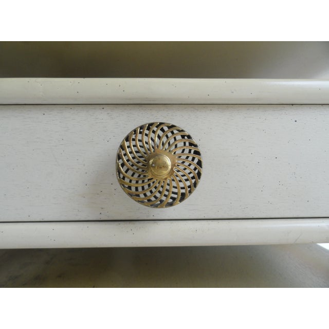 McGuire 1990s Mid-Century Modern McGuire Two-Drawer End or Bedside Table For Sale - Image 4 of 9