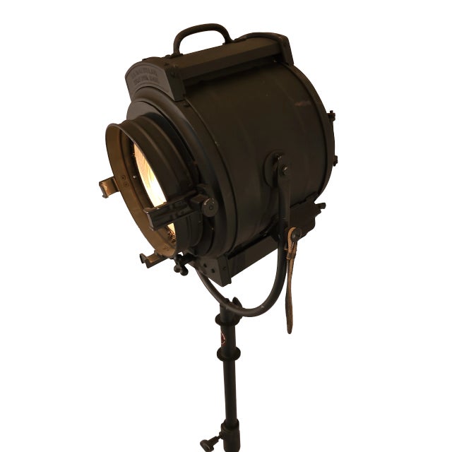 Vintage McAlister Hollywood Spotlight on Rolling Tripod For Sale - Image 4 of 7