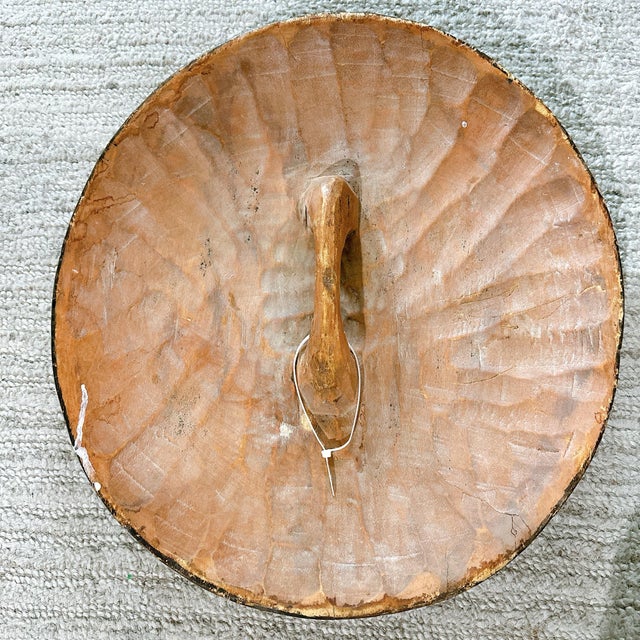 20" African Wooden Shield Wall Art For Sale - Image 4 of 8