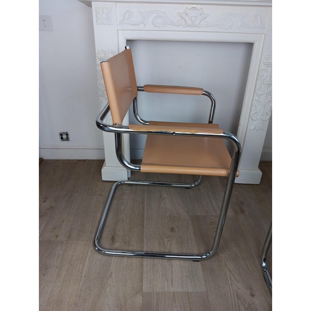 Tubular Chamois Armchairs in the style of Mart Stam, 1980s, Set of 2 For Sale - Image 6 of 11