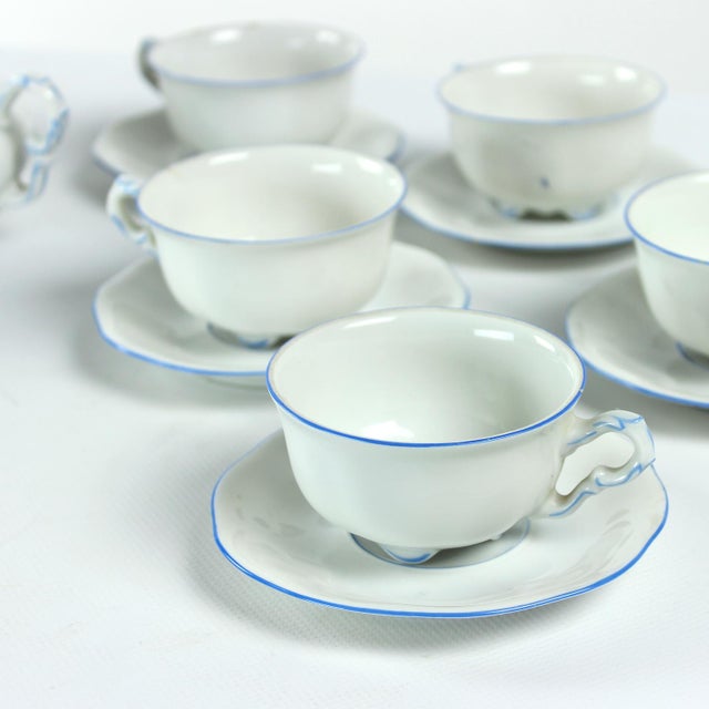 Tea / Coffee Porcelain Set by Pirkenhammer Brezova, 1950s, Set of 13 For Sale - Image 15 of 15