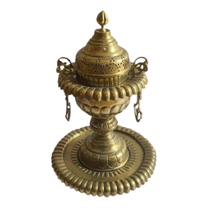 Large Vintage Turkish Brass Mangel – Ornamental Decorative Vessel