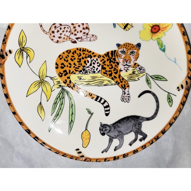Arts & Crafts Lynn Chase Jungle Jubilee Dessert Salad Plate, 7 Available For Sale - Image 3 of 8