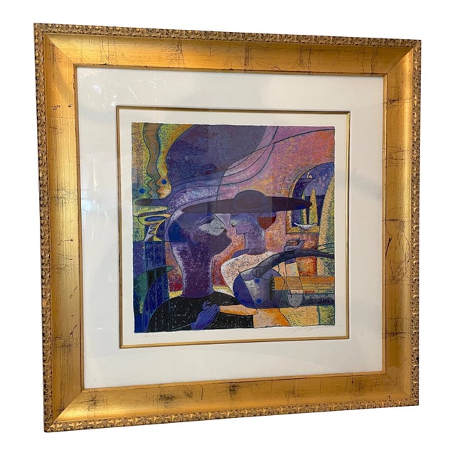 1990s Adrian Wong Shue Asian Hand Signed Art Deco Lmt. Ed. Serigraph Print Art For Sale