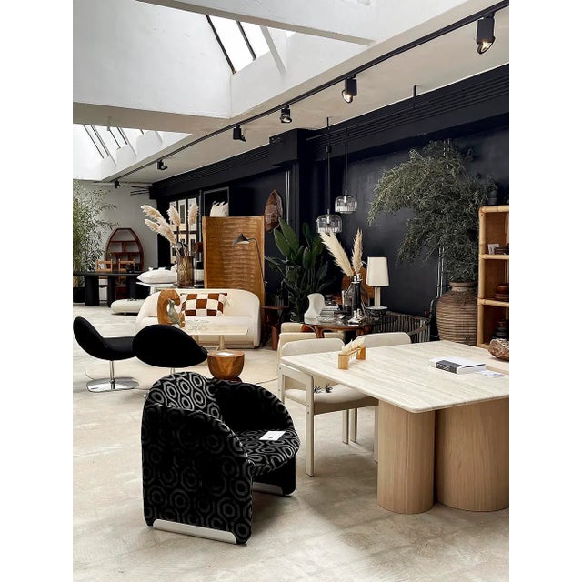 Dining Chairs in Original Beige Velvet, 1960s, Set of 4 For Sale - Image 6 of 8