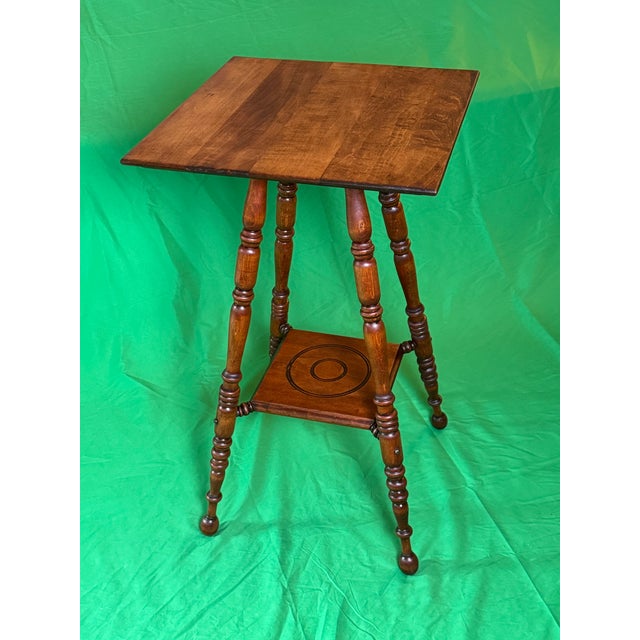 Paint 1800s Austrian Made Plant Stand Parlor Table. Antique and Masterfully Restored by Legacy and Lacquer. For Sale - Image 7 of 9