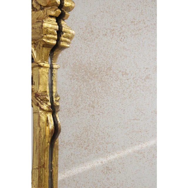 Friedman Brothers Attributed 3 Panel Gold Frame Mirror For Sale - Image 14 of 16