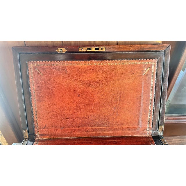 Restored Rosewood Writing Box Circa 1900 For Sale - Image 10 of 12