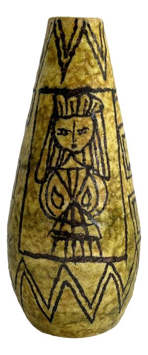 Mid-Century Italian Ceramic Vase in the style of Guido Gambone, 1950s