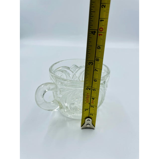 Vintage L. E. Smith "Aztec" Pattern Punch Server Set With Pedestal & 10 Cups For Sale - Image 11 of 13