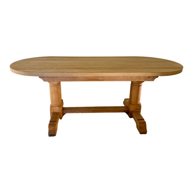 Vintage French Racetrack Oval Dining Table For Sale
