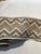 Chevron patterned trim in browns, white and grey. Measures a little over one yard great for small projects.
