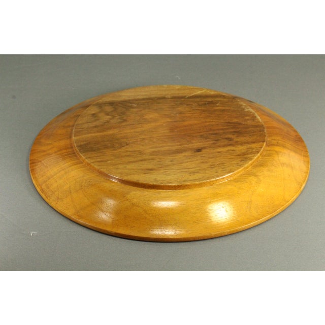 Early 20th C. Black Forest Style Carved Wooden Plate W Edelweiss 10.5" For Sale - Image 11 of 13