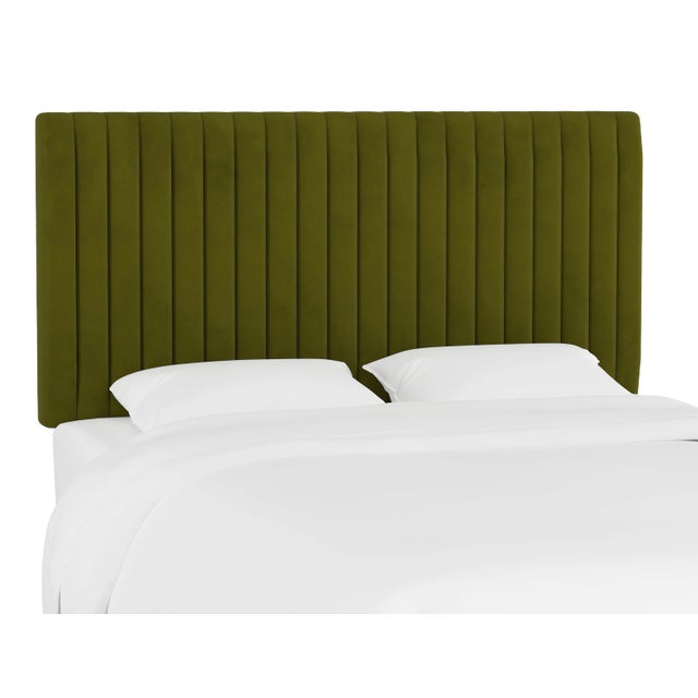 Margaux Headboard in Apple Green Classic Velvet, Full For Sale In Chicago - Image 6 of 6