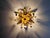 Gold Floral Ceiling Light in Gilded Metal, Italy, 1970s For Sale - Image 8 of 15