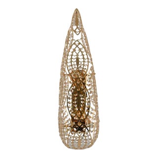 VGnewtrend Steel & Crystal Arabesque Wall Sconce | Italian Luxury Designer Lighting For Sale