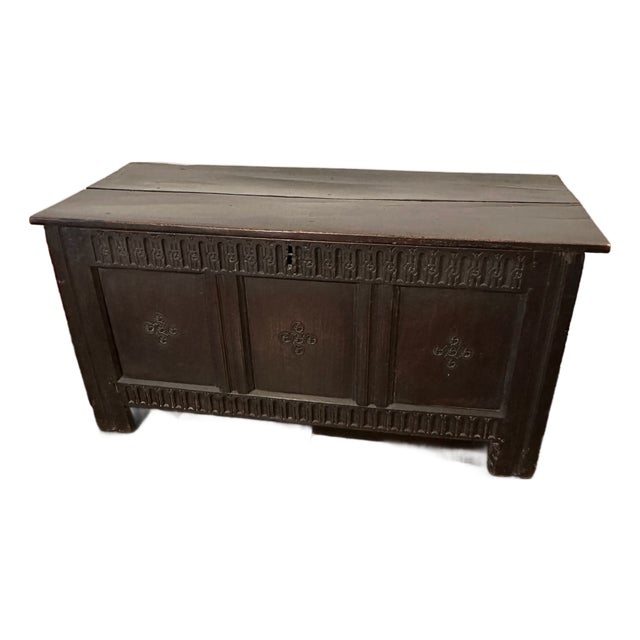 17th Century Oak Elizabethan Trunk/Console For Sale