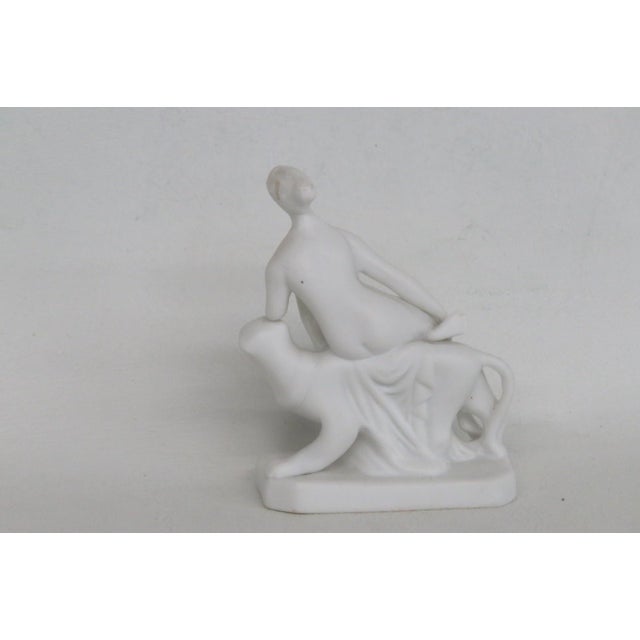 Ceramic Greek Mythology Miniature Ariadne on the Panther Figurine Germany 4985b For Sale - Image 4 of 12