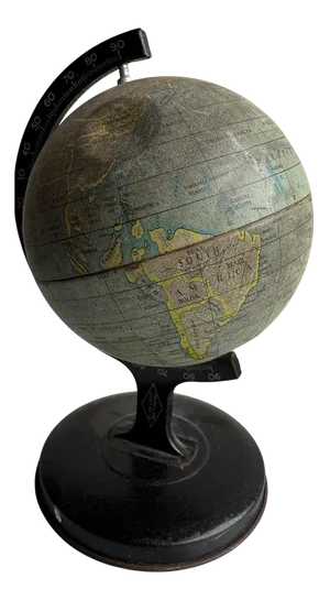 Miniature Metal-Based Cratered Globe by Reliable