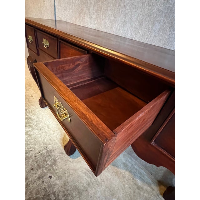 1990s Mahogany Chippendale Console or Sideboard With Ball and Claw Feet For Sale In Washington DC - Image 6 of 12