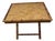 1970s Mid-Century Modern Handcrafted Rectangular Bamboo Serving Table With a Sturdy X-Base For Sale