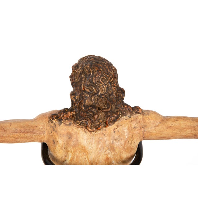 Spanish Polychromed Carved Corpus Christi Statue Sculpture, 18th/19th Century For Sale - Image 16 of 18