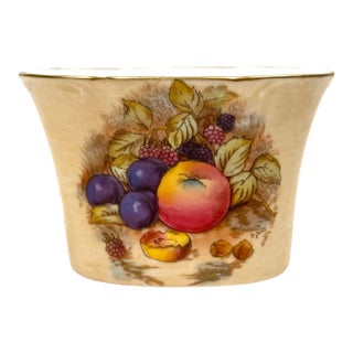 Aynsley Orchard Design English Bone China Toothpick or Match Holder For Sale