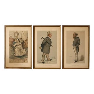 Vanity Fair Artist, Caricatures of Aristocracy & Politics, 1883, Prints, Set of 3 For Sale