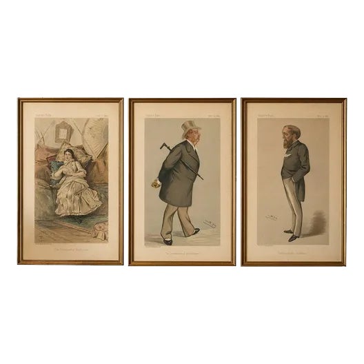 Vanity Fair Artist, Caricatures of Aristocracy & Politics, 1883, Prints, Set of 3 For Sale