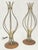 Pair of Onion Shape Turned Solid Walnut Bases Brass Harps Table Lamps MINT! For Sale - Image 13 of 13