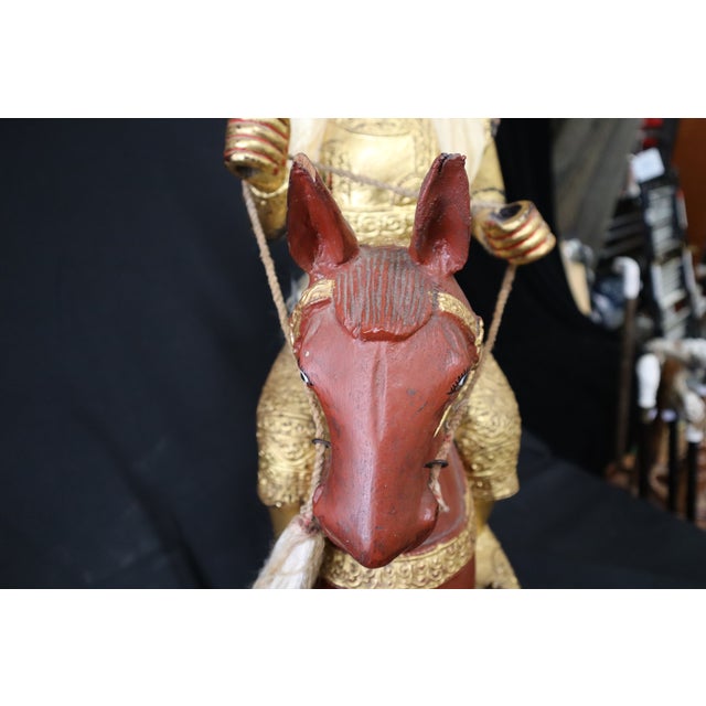 Antique Burmese Statue of Nat on Horseback For Sale - Image 13 of 16