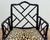 Black Vintage Chippendale Style Black Faux Bamboo Arm Chair With Leopard Print Velvet Upholstery For Sale - Image 8 of 11