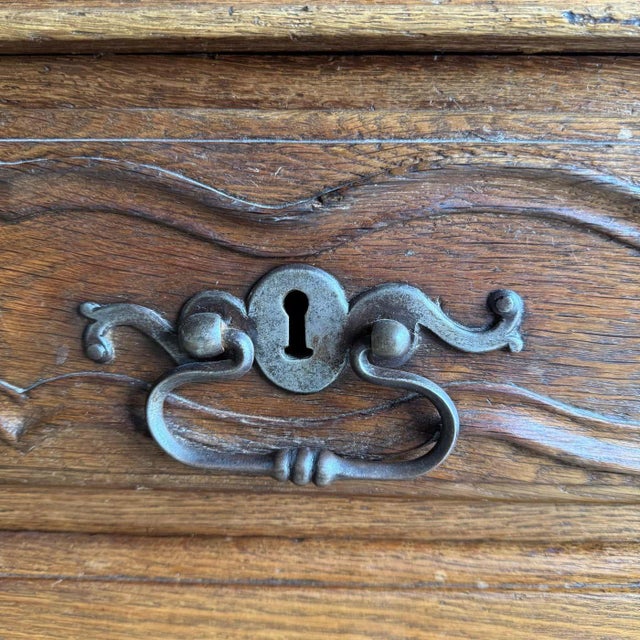 19th C French Provincial Oak Buffet a Deux Corps For Sale - Image 10 of 12