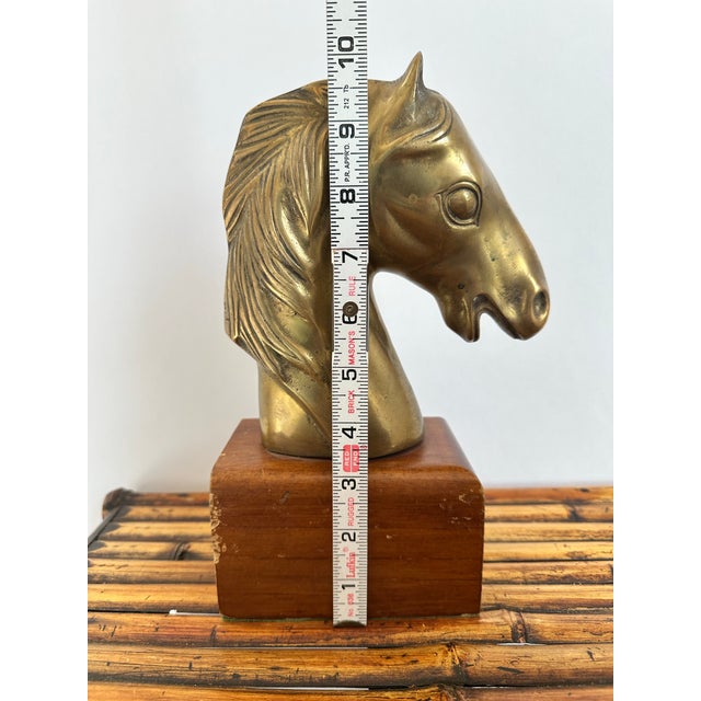 Vintage Brass Horse Head Bookends - Dolbi-Cashier For Sale - Image 9 of 10