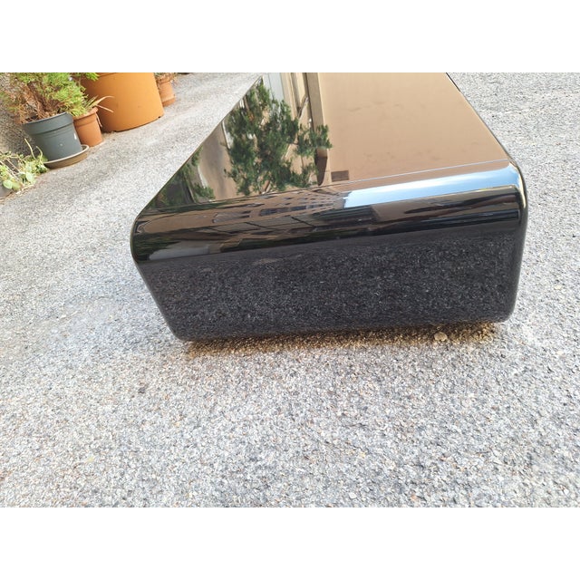 Eter Coffee Table in Black Lacquered Wood with Book Holder by Vincent Van Duyden for Molteni, 2010s For Sale - Image 3 of 4
