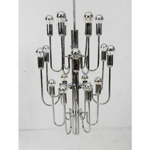 Mid-Century Modern Chrome Sputnik Chandelier by Gaetano Sciolari, Italy, 1970s For Sale - Image 11 of 18