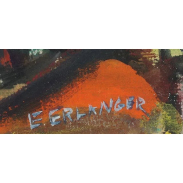 Abstract Elizabeth Erlonger Modernist Abstract Composition For Sale - Image 3 of 4