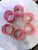 Metal Vintage Pink Spring Napkin Rings Set of 6 For Sale - Image 7 of 9