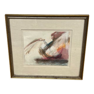 Nancy Willis Berlin Nude Signed Pastel/Oil on Paper, Circa 1985 For Sale