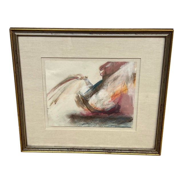 Nancy Willis Berlin Nude Signed Pastel/Oil on Paper, Circa 1985 For Sale